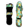 Blue Pineapple Print Muay Thai Shin Guard-grizzshop