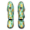 Blue Pineapple Print Muay Thai Shin Guard-grizzshop