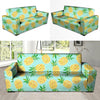 Blue Pineapple Print Sofa Cover-grizzshop