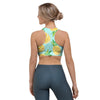 Blue Pineapple Print Sports Bra-grizzshop