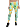 Blue Pineapple Print Women's Leggings-grizzshop