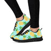 Blue Pineapple Print Women's Sneakers-grizzshop