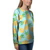 Blue Pineapple Print Women's Sweatshirt-grizzshop