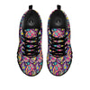 Blue Pink And Green Paisley Print Black Sneaker-grizzshop