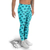 Blue Piranha Print Pattern Men's Leggings-grizzshop