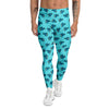 Blue Piranha Print Pattern Men's Leggings-grizzshop