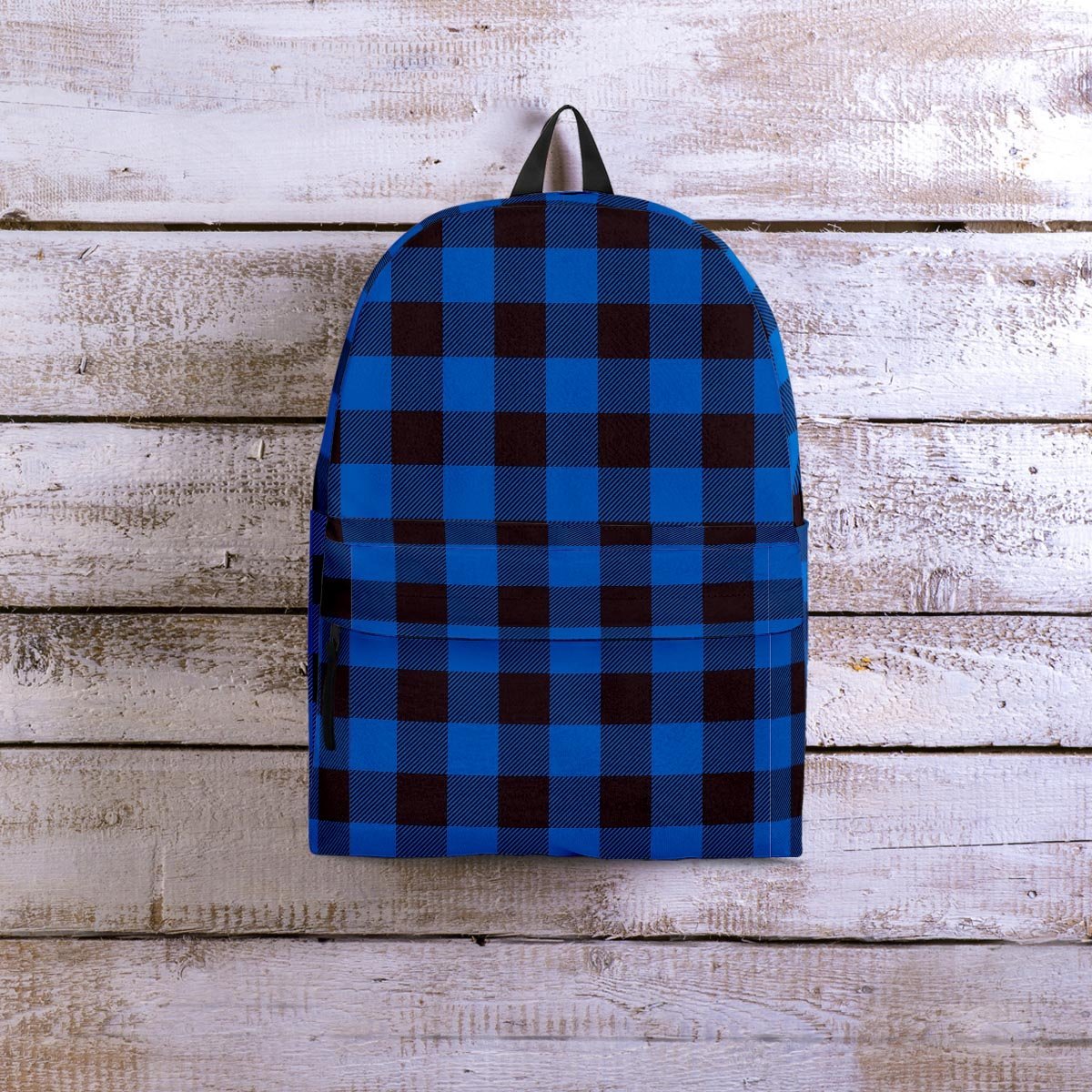 Blue Plaid Backpack-grizzshop