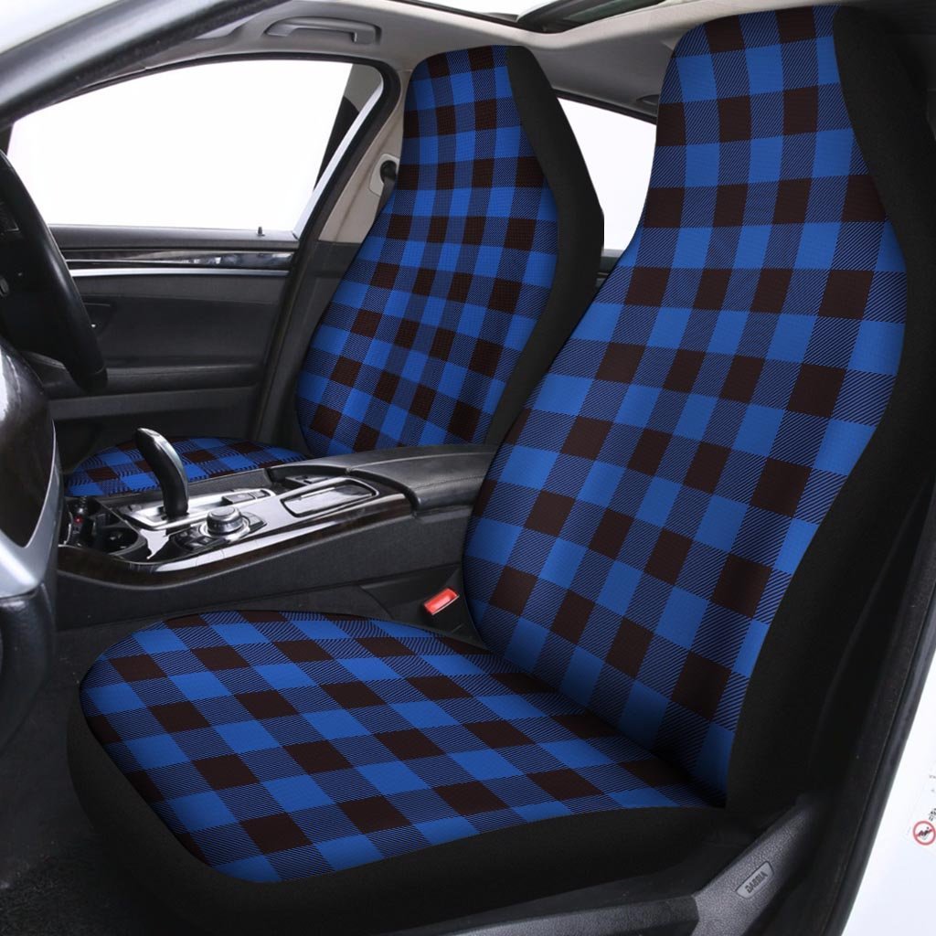 Blue Plaid Car Seat Covers-grizzshop