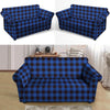 Blue Plaid Loveseat Cover-grizzshop