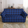 Blue Plaid Loveseat Cover-grizzshop