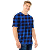 Blue Plaid Men T Shirt-grizzshop