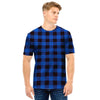 Blue Plaid Men T Shirt-grizzshop