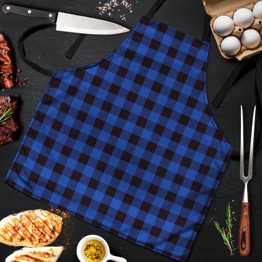 Blue Plaid Men's Apron-grizzshop