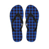 Blue Plaid Men's Flip Flops-grizzshop