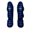 Blue Plaid Muay Thai Shin Guard-grizzshop