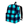 Blue Plaid Print Backpack-grizzshop