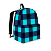 Blue Plaid Print Backpack-grizzshop