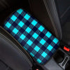 Blue Plaid Print Car Console Cover-grizzshop