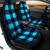 Blue Plaid Print Car Seat Covers-grizzshop