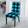 Blue Plaid Print Chair Cover-grizzshop