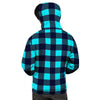 Blue Plaid Print Men's Hoodie-grizzshop