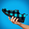 Blue Plaid Print Men's Sneakers-grizzshop