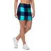 Blue Plaid Print Mini Skirt-grizzshop