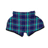 Blue Plaid Print Muay Thai Boxing Shorts-grizzshop