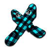 Blue Plaid Print Muay Thai Shin Guard-grizzshop