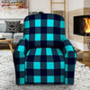 Blue Plaid Print Recliner Cover-grizzshop