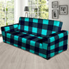 Blue Plaid Print Sofa Cover-grizzshop