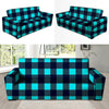 Blue Plaid Print Sofa Cover-grizzshop