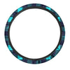 Blue Plaid Print Steering Wheel Cover-grizzshop