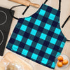 Blue Plaid Print Women's Apron-grizzshop