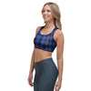 Blue Plaid Sports Bra-grizzshop