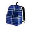 Blue Plaid Tartan Backpack-grizzshop