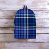 Blue Plaid Tartan Backpack-grizzshop