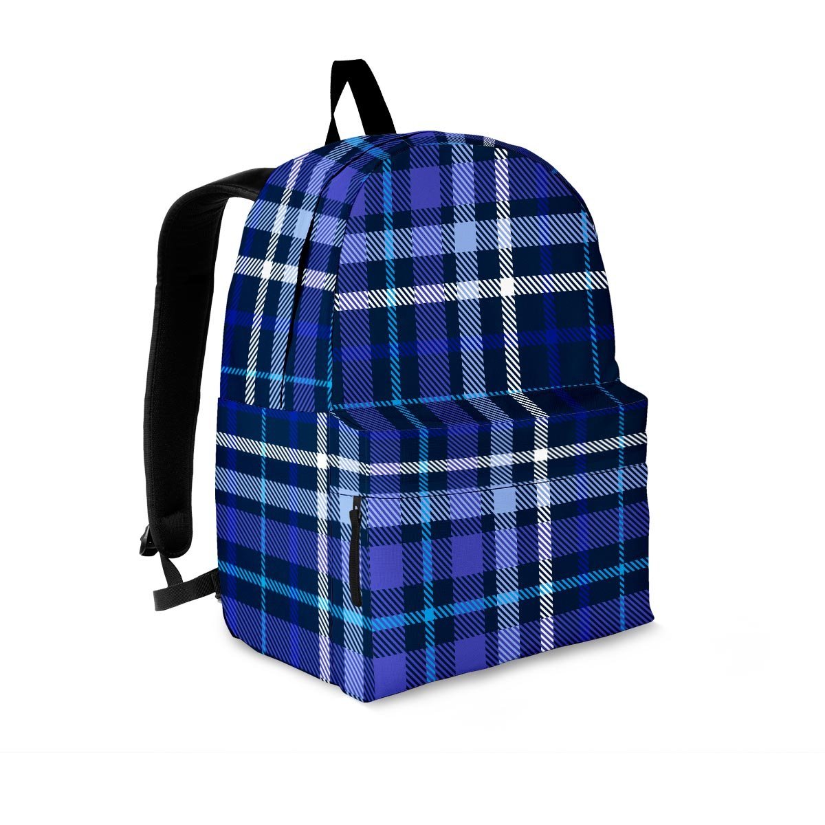 Blue Plaid Tartan Backpack-grizzshop