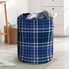 Blue Plaid Tartan Laundry Basket-grizzshop