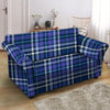 Blue Plaid Tartan Loveseat Cover-grizzshop