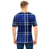 Blue Plaid Tartan Men T Shirt-grizzshop