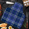 Blue Plaid Tartan Men's Apron-grizzshop