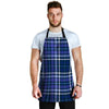 Blue Plaid Tartan Men's Apron-grizzshop