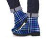 Blue Plaid Tartan Men's Boots-grizzshop