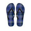 Blue Plaid Tartan Men's Flip Flops-grizzshop