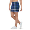 Blue Plaid Tartan Mini Skirt-grizzshop