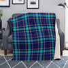 Blue Plaid Tartan Print Blanket-grizzshop