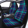 Blue Plaid Tartan Print Car Seat Covers-grizzshop