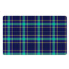 Blue Plaid Tartan Print Door Mat-grizzshop