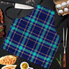 Blue Plaid Tartan Print Men's Apron-grizzshop